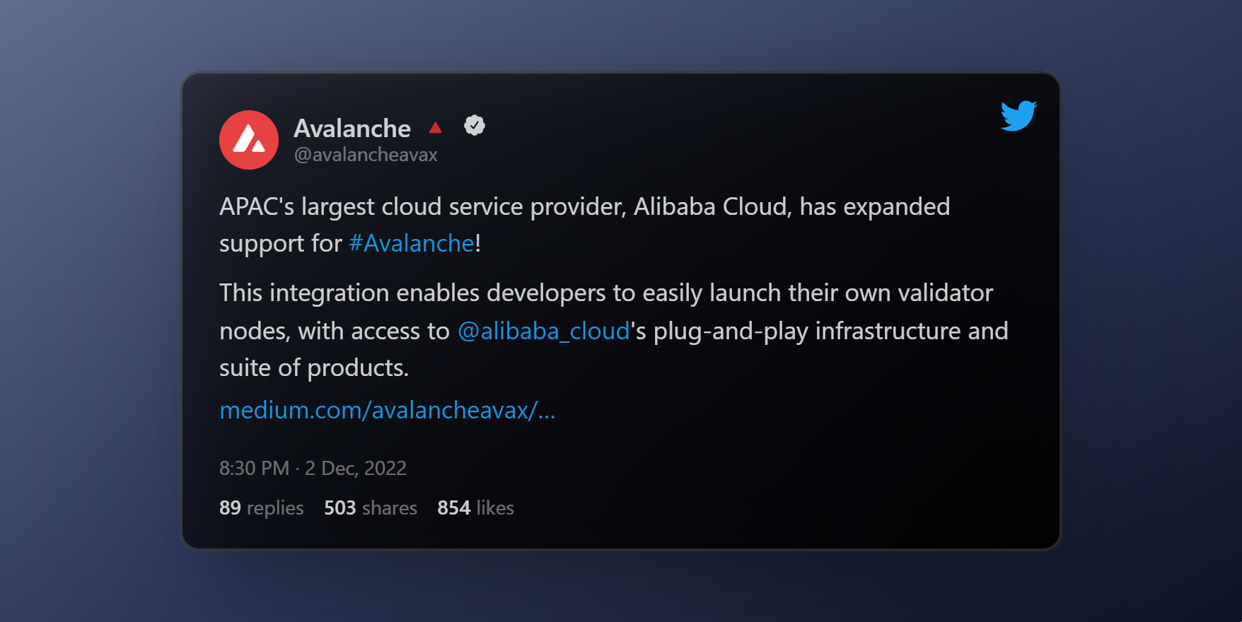 Avalanche’s Collaboration with Alibaba Cloud’s Infrastructure Services 