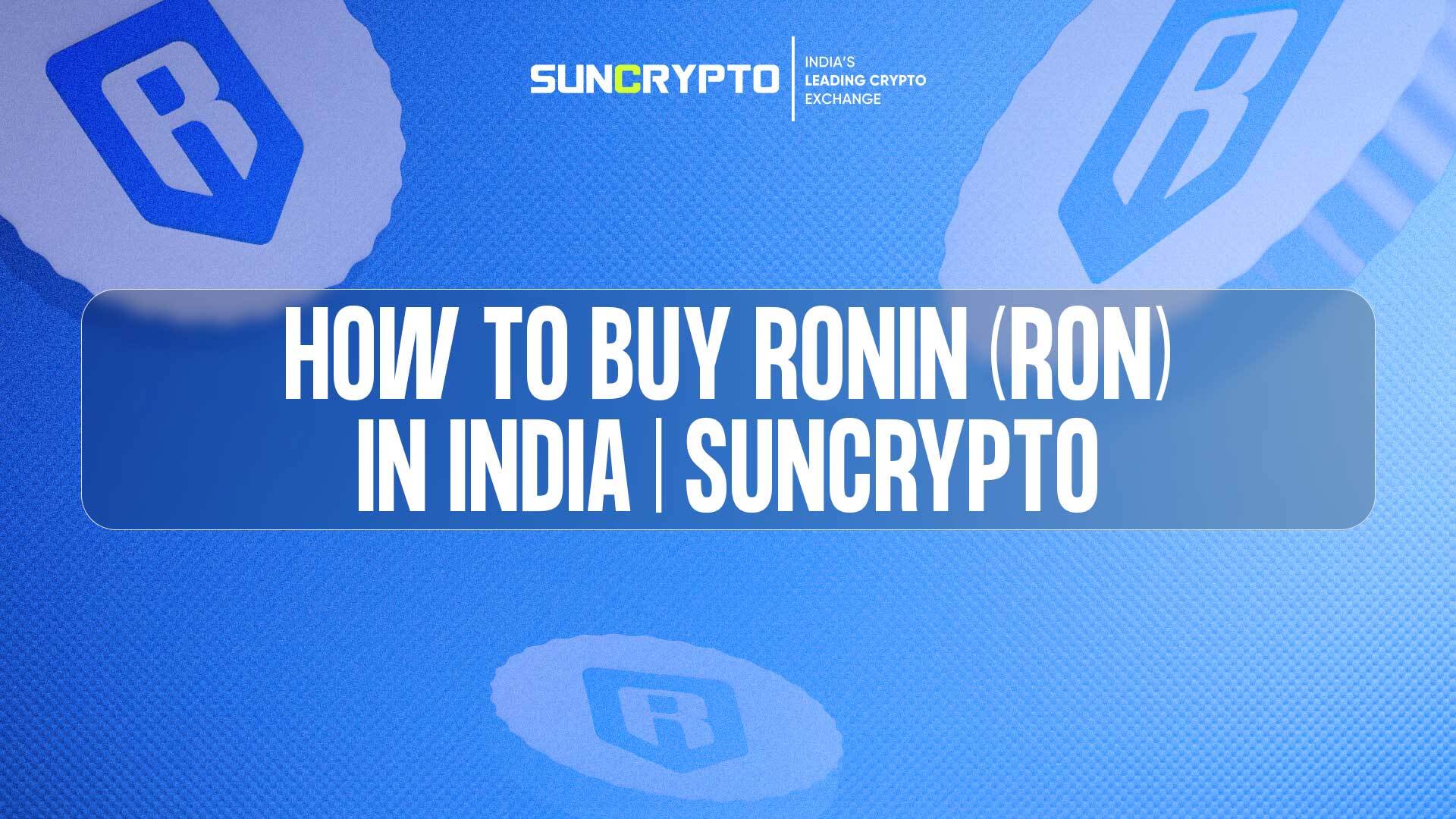 how to buy Ronin (RON) in India